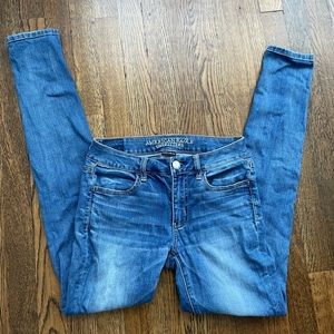 American Eagle Medium Blue Skinny Jeans